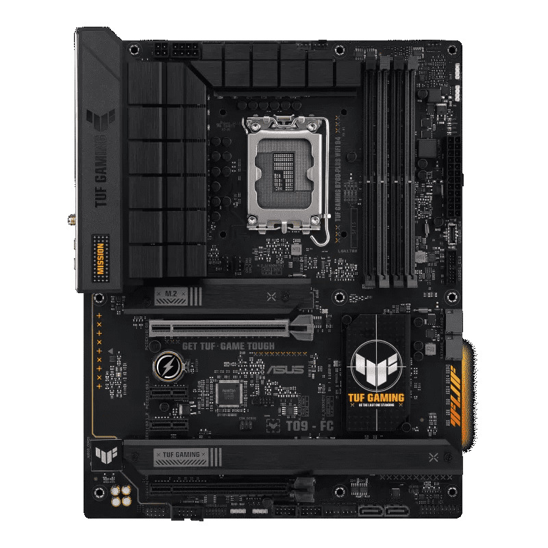 Tarjeta Madre Mobo TUF GAMING B760 PLUS WIFI Chipset Intel B760 Para Intel 14va 13va 12va Gen Socket 1700 4xDDR5 Wi Fi 6 Red USB 3.1 M.2 ATX ASUS 90MB1ER0 M1AAY0 PCDomino