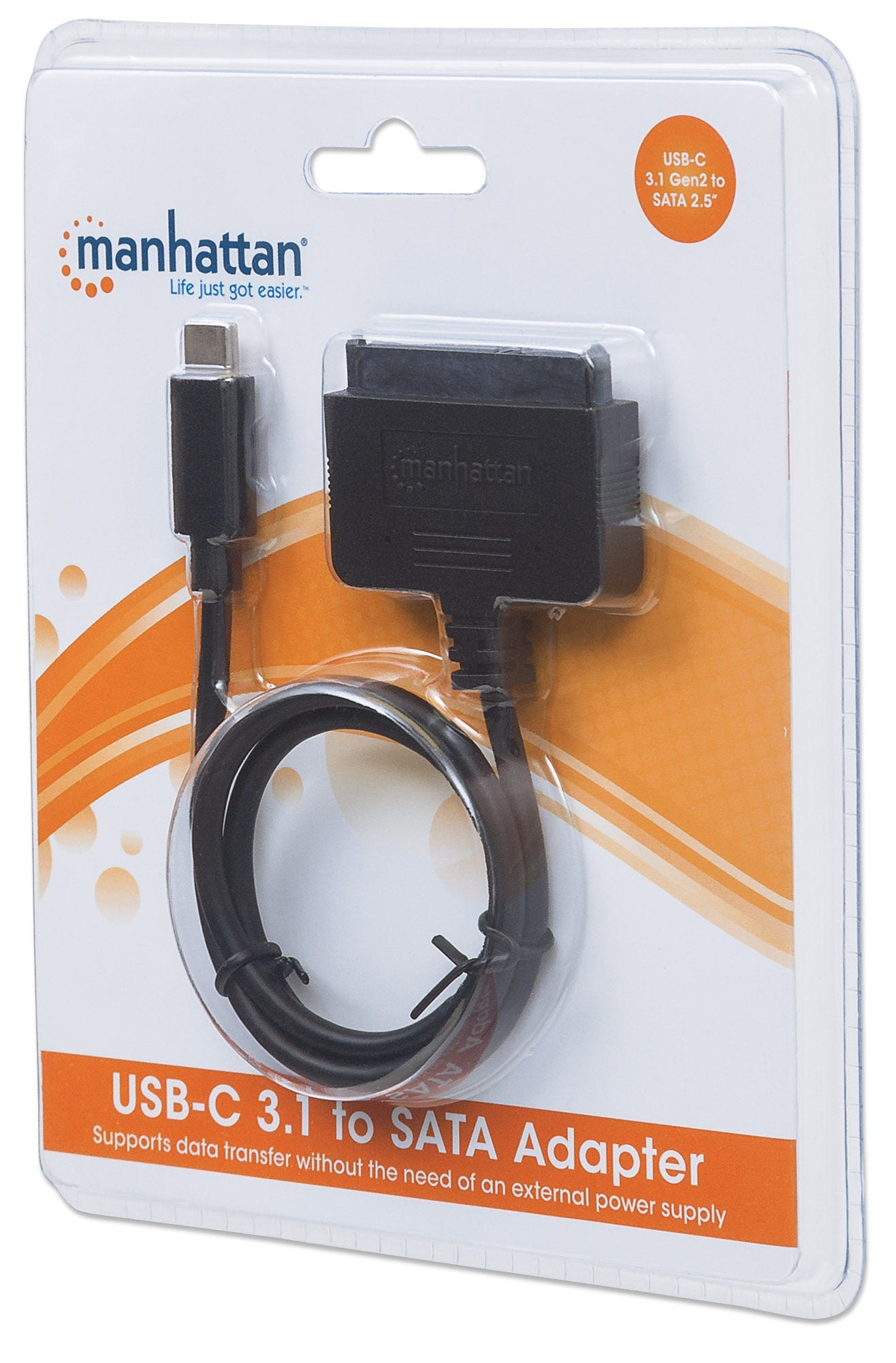 Cable Adaptador Manhattan USB-C 3.1 a SATA para Disco Duro de 2.5", 152495