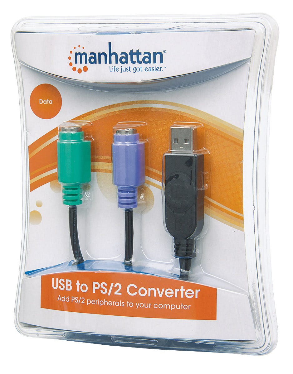 Cable de Datos USB - PS/2, 0.19 Metros, MANHATTAN 179027