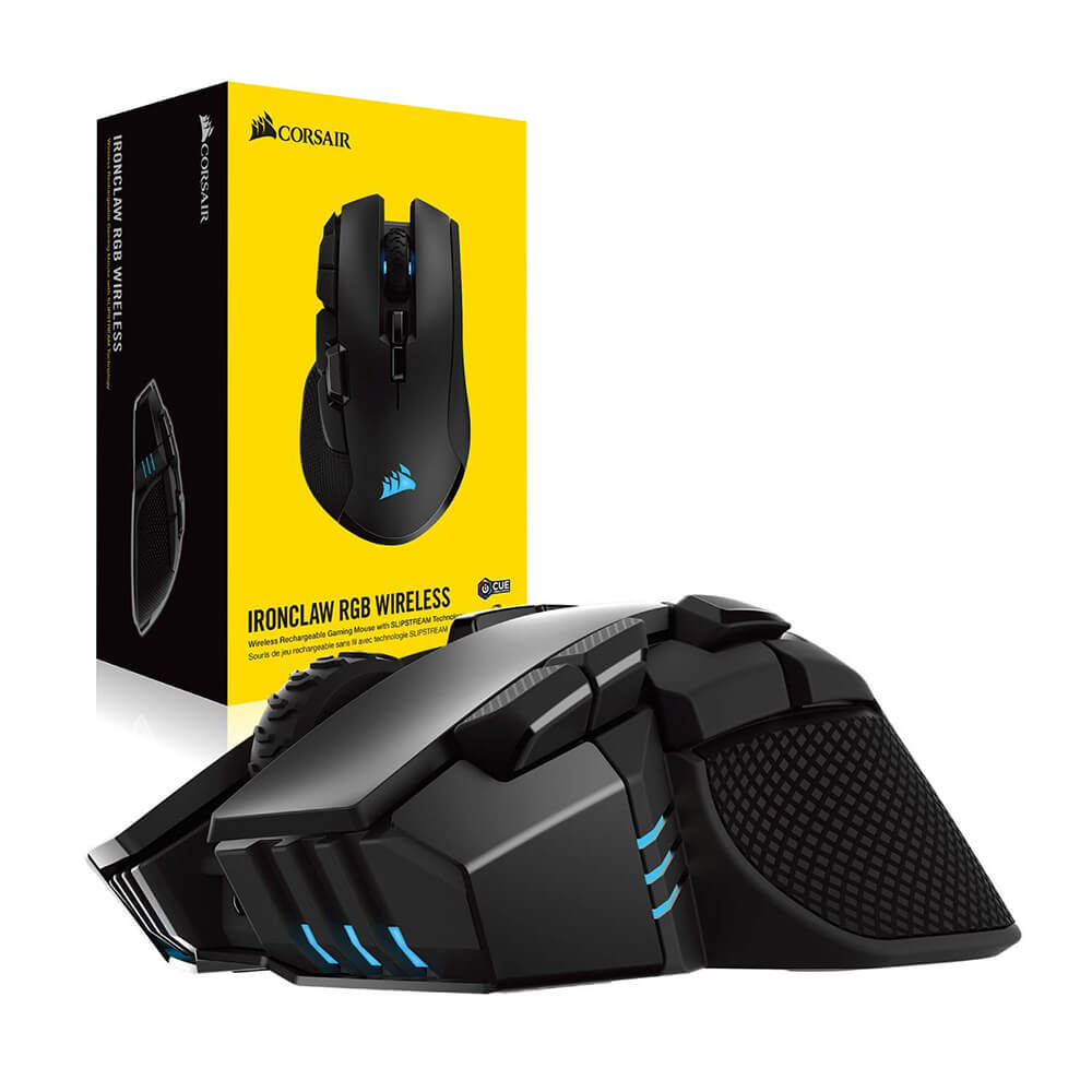 Mouse (Ratos) Gamer Modelo IronClaw, Conexion Inalámbrica / Alámbrica, RGB, 18,000 DPI, 10 Botones, Bateria Recargable, CORSAIR CH-9317011-NA