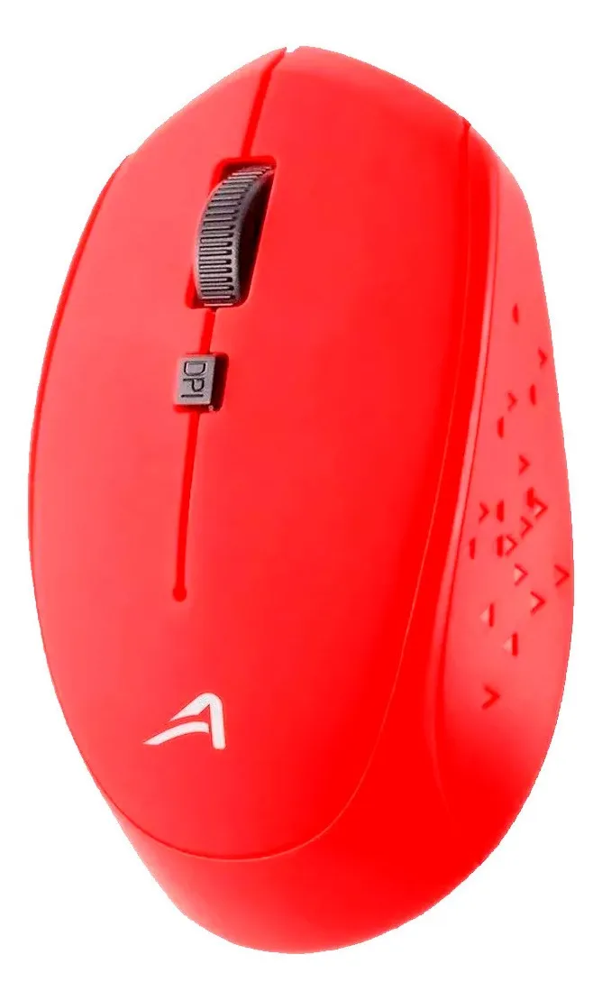 Ratón (Mouse) Óptico, Inalámbrico (USB), Hasta 1600 DPI, Color Rojo, ACTECK AC-916479
