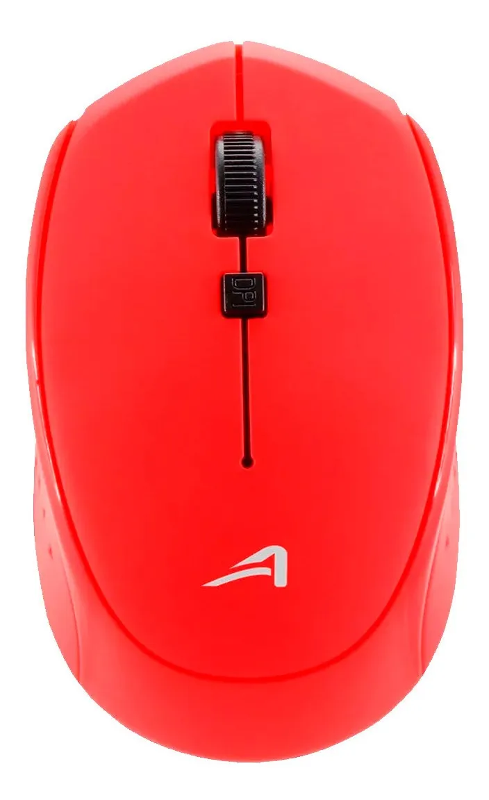Ratón (Mouse) Óptico, Inalámbrico (USB), Hasta 1600 DPI, Color Rojo, ACTECK AC-916479