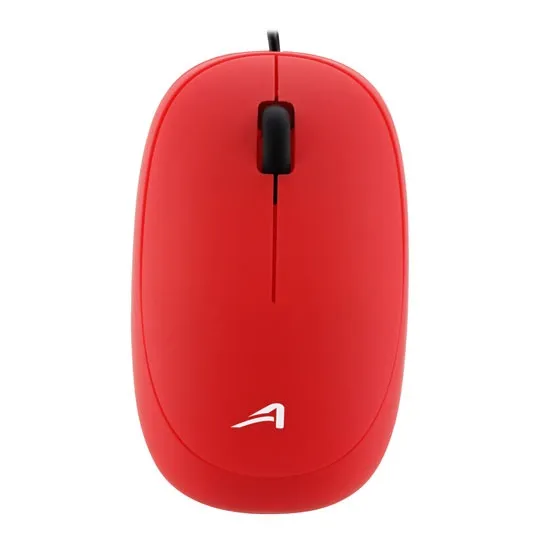 Ratón (Mouse) Óptico, Alámbrico (USB), Hasta 1200 DPI, Color Rojo, ACTECK AC-916516