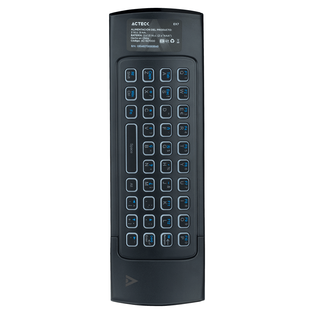 Control Remoto Inteligente Modelo EX7, Teclado QWERTY / 81 Teclas, ATECK AC-927000