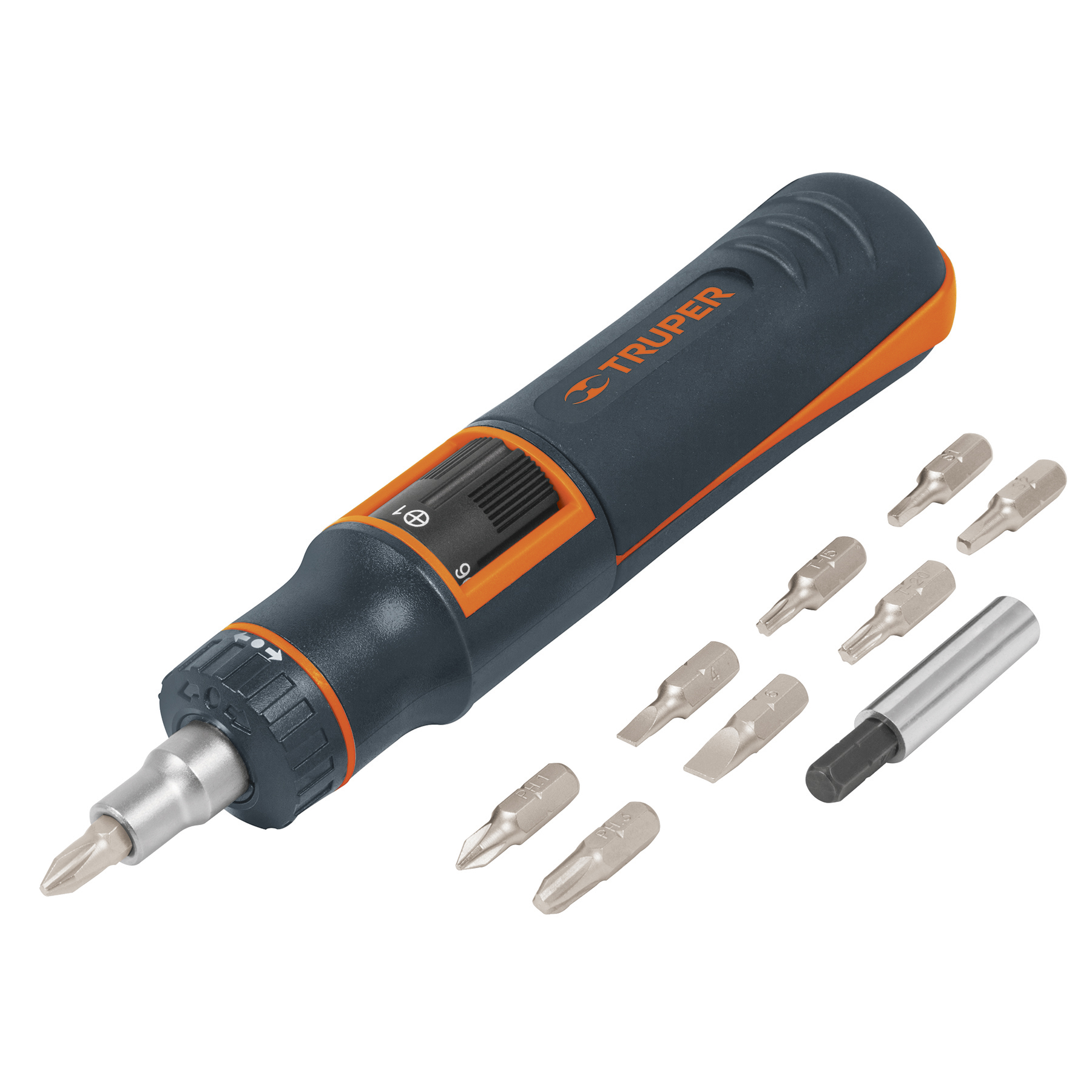 Desarmador de Carga Automática Con Matraca, 9 Puntas, Truper DES-11X