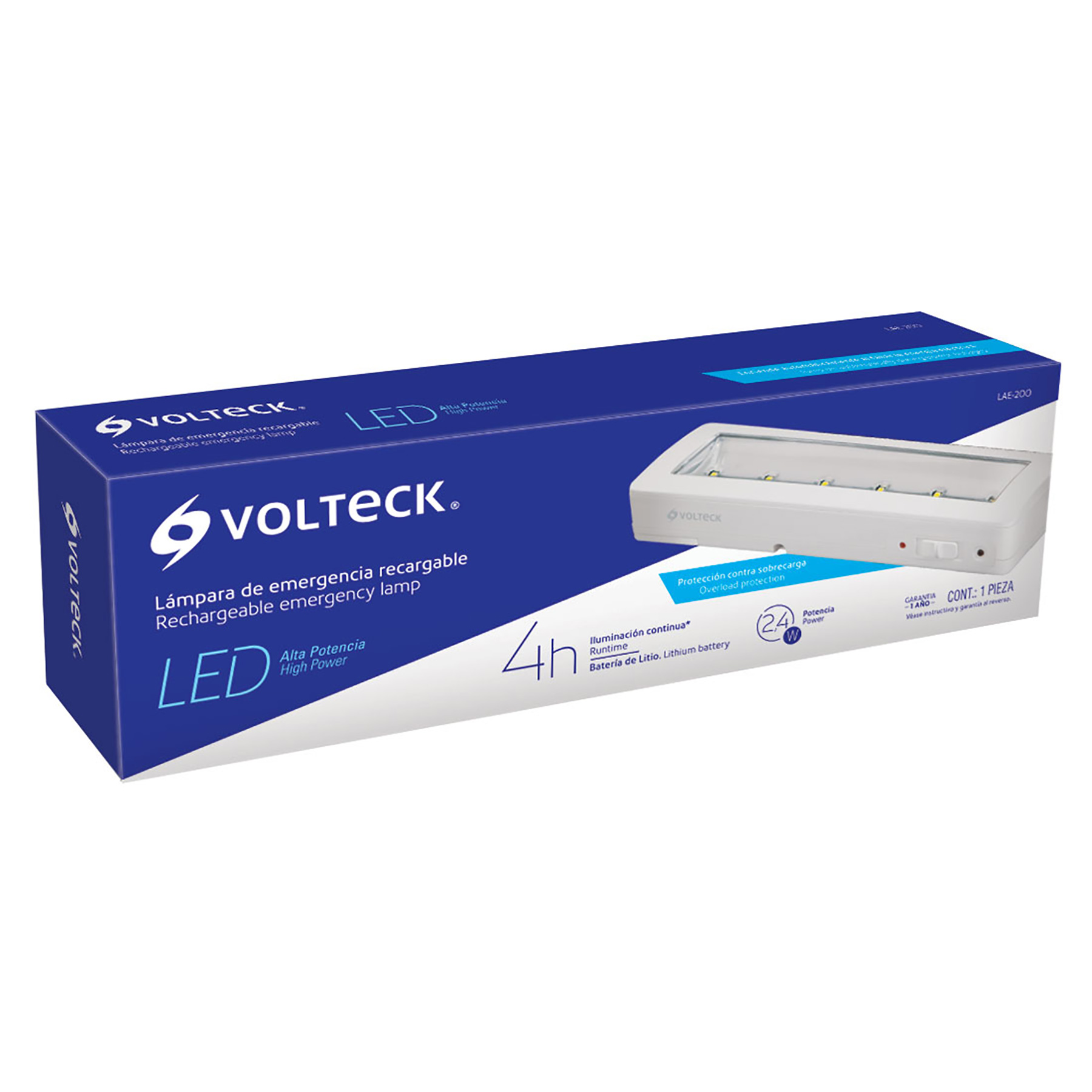 Lámpara LED de Emergencia VOLTECK, 200 Lúmenes, 6 LED, TRUPER LAE-200