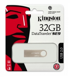 Memoria USB Kingston DataTraveler SE9, Metálica, 32GB, Champagne