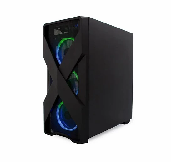 Gabinete Gamer Modelo XCASE, ATX, Full-Tower, Ventana Lateral de Cristal Templado, 3 Ventiladores RGB, No Incluye Fuente de Poder, NACEB NA-0605