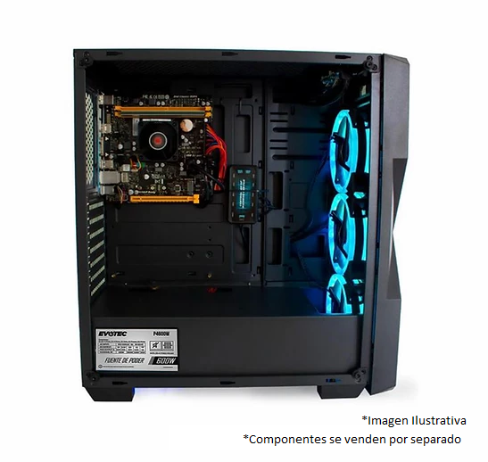 Gabinete Gamer Modelo XCASE, ATX, Full-Tower, Ventana Lateral de Cristal Templado, 3 Ventiladores RGB, No Incluye Fuente de Poder, NACEB NA-0605