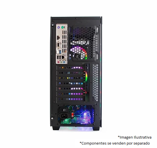 Gabinete Gamer Modelo XCASE, ATX, Full-Tower, Ventana Lateral de Cristal Templado, 3 Ventiladores RGB, No Incluye Fuente de Poder, NACEB NA-0605