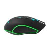 Ratón (Mouse) Gamer, Modelo Hourus, Alámbirco (USB), Hasta 3200 DPI, 4 Botones, Iluminación Rainbow, Color Negro, NACEB NA-0937