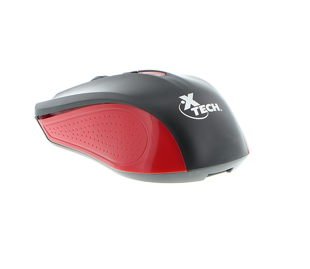 Ratón (Mouse) Óptico, Inalámbrico (USB), Hasta 1600 DPI, Color Negro,4 Botones, XTECH XTM-310RD