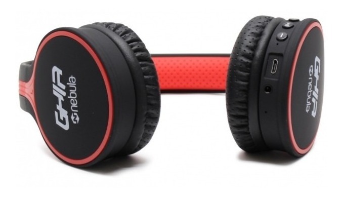 Audífonos Con Micrófono, Modelo Nebula, Bluetooth (BT 4.0), Color Rojo / Negro, GHIA GAC-104