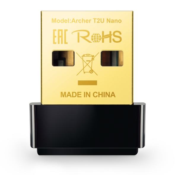Adaptador USB - WiFi, Doble Banda (Hasta 600 Mbps), Color Negro, Tamaño Nano, TP-LINK ARCHER T2U NANO