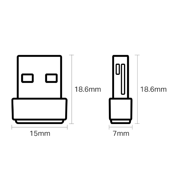 Adaptador USB - WiFi, Doble Banda (Hasta 600 Mbps), Color Negro, Tamaño Nano, TP-LINK ARCHER T2U NANO