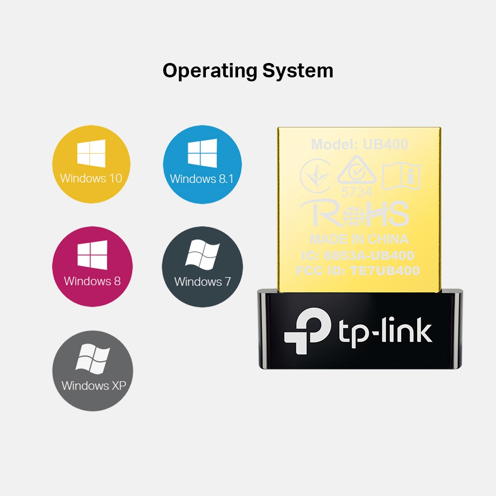 Adaptador USB - Bluetooth 4.0, Color Negro, Tamaño Nano, TP-LINK UB400
