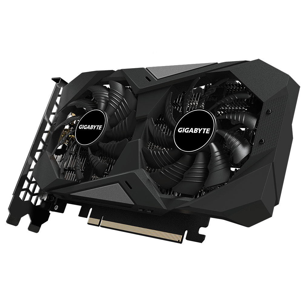 Tarjeta de Video GeForce GTX 1650 D6 WindForce OC 4GB GDDR5, PCI Express, DP / DVI-D / HDMI, GIGABYTE GV-N1656WF2OC-4GD