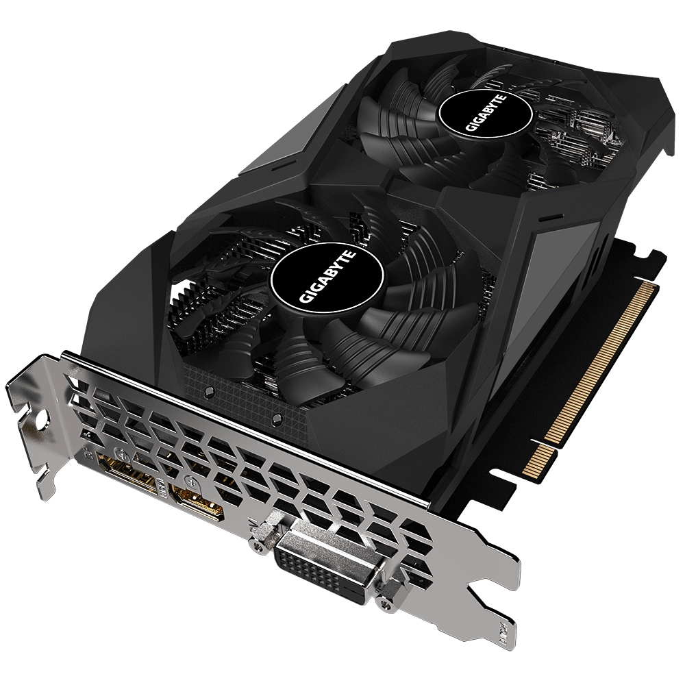 Tarjeta de Video GeForce GTX 1650 D6 WindForce OC 4GB GDDR5, PCI Express, DP / DVI-D / HDMI, GIGABYTE GV-N1656WF2OC-4GD