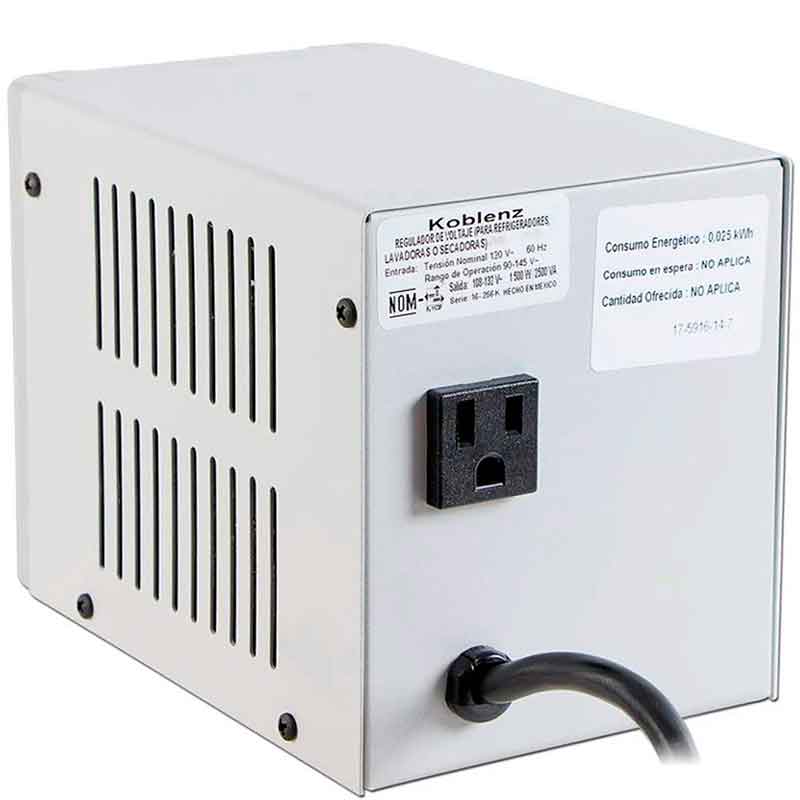 Regulador de Motor Modelo RI-2502, 2500VA / 1500W, Regulación 90 - 145V, Salida 120V, 1 Contactos, KOBLENZ 00-1572-7 (copia)