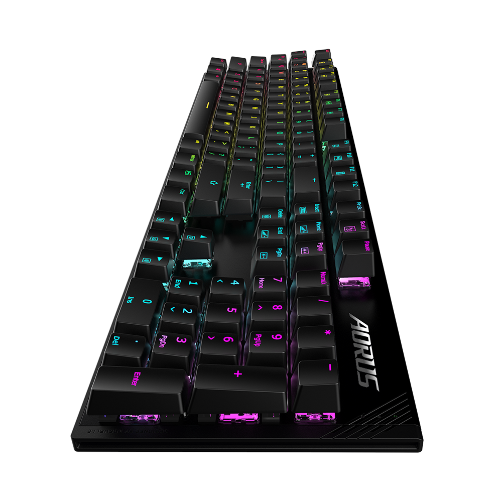 Teclado Gamer AORUS K1, Mecánico (Cherry MX Red), Iluminación RGB. Color Negro, USB, Ingles, GIGABYTE AORUS K1