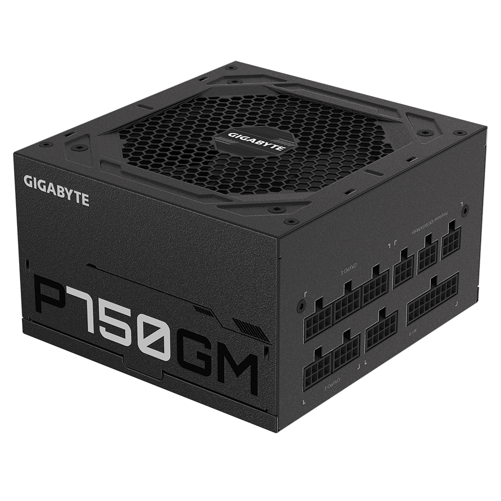 Fuente de Poder Certificada P750GM, 750W, ATX, 80 Plus Gold, Modular, GIGABYTE GP-P750GM