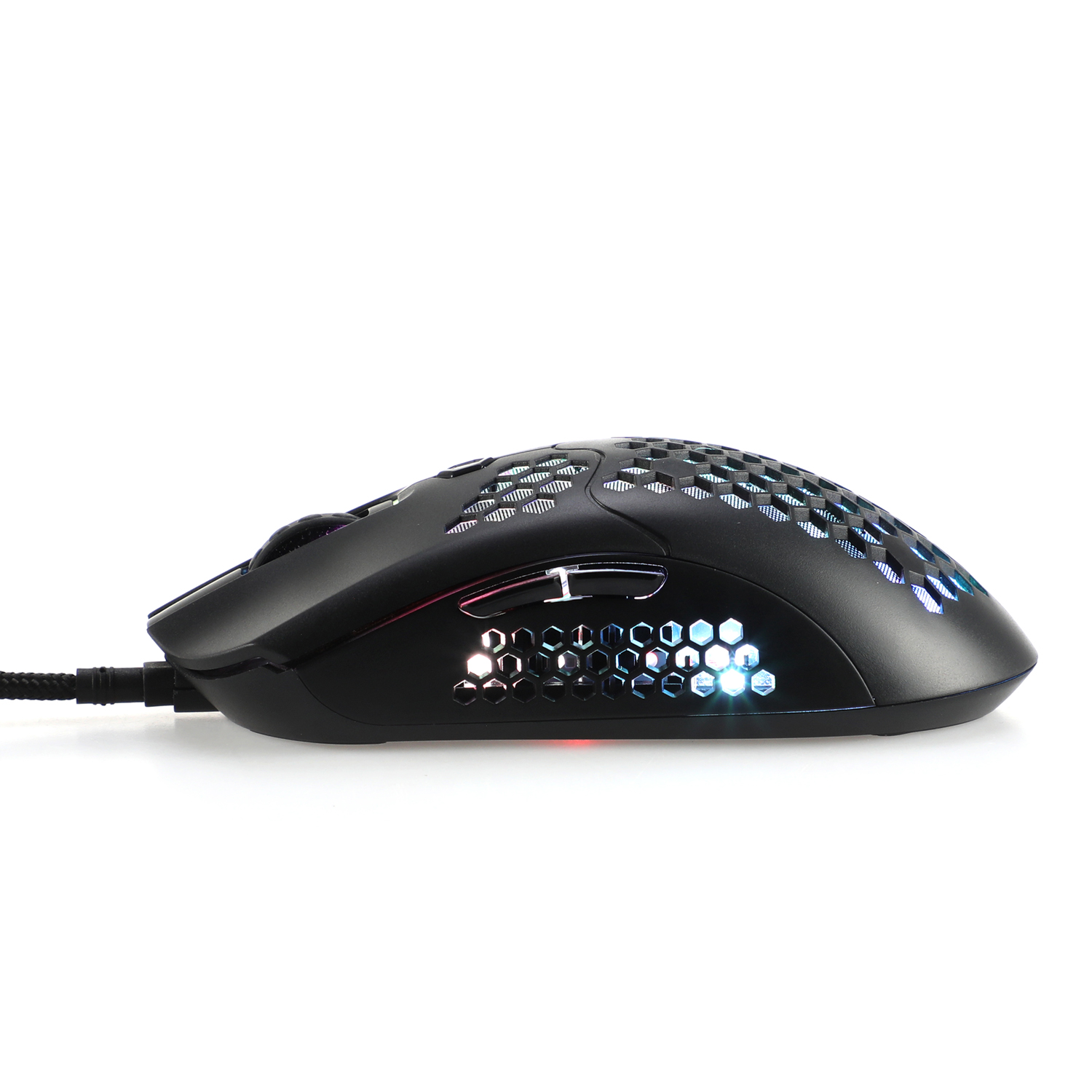 Ratón (Mouse) Gamer Phantom, Alámbirco (USB), Iluminacion RGB, Longitud del Cable 1.8 Metros, PAW 3325, Color Negro, NACEB NA-0954