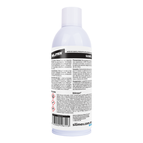 Espuma Limpiadora Especial P/Teclados y Carcasas, Contenido 454 ml, SILIMEX SILIMPO
