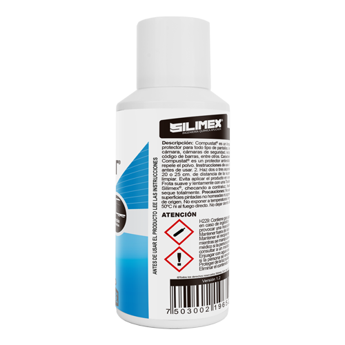 Limpiador de Pantallas en Aerosol, Antiestatica, Capacidad 170 ml, SILIMEX COMPUSTAT