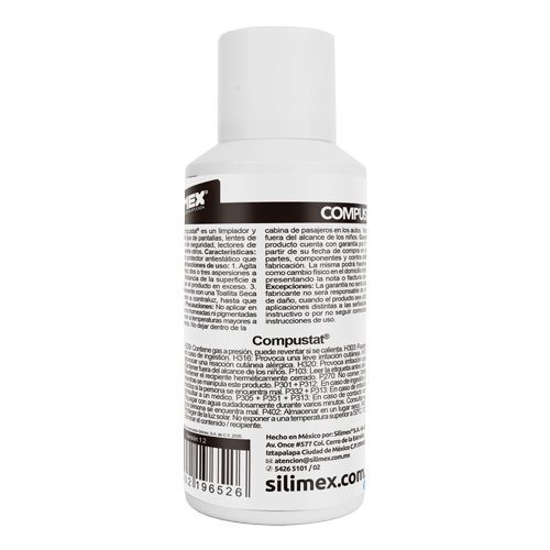 Limpiador de Pantallas en Aerosol, Antiestatica, Capacidad 170 ml, SILIMEX COMPUSTAT