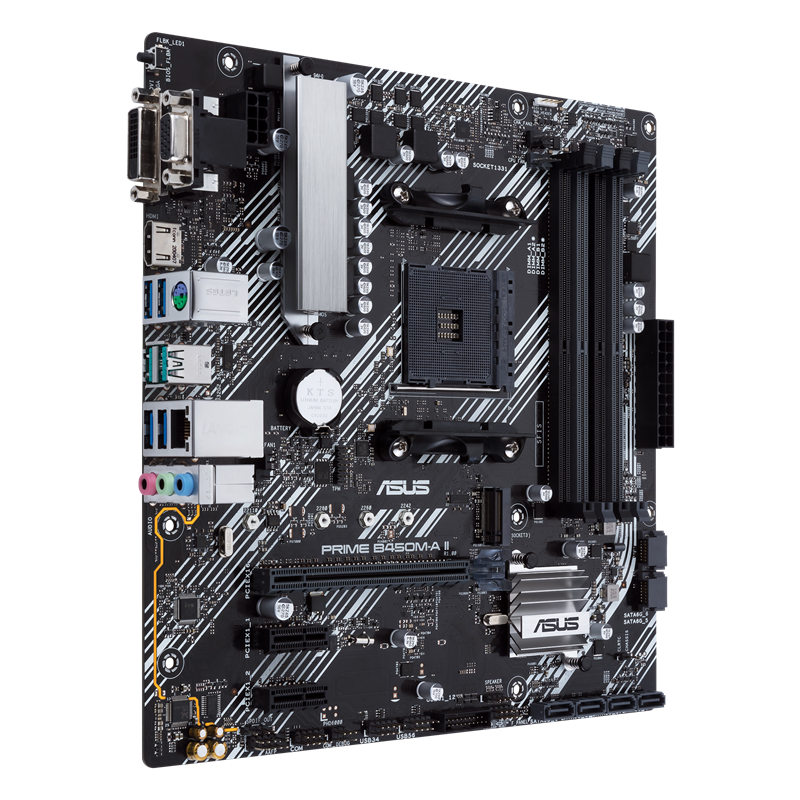 Tarjeta Madre (Motherboard) PRIME B450M-AII , AMD, Socket AM4, ATX, 4 x DDR4 (Max 128GB), HDMI / DVI-D / D-Sub, ASUS 90MB15Z0-M0AAY0