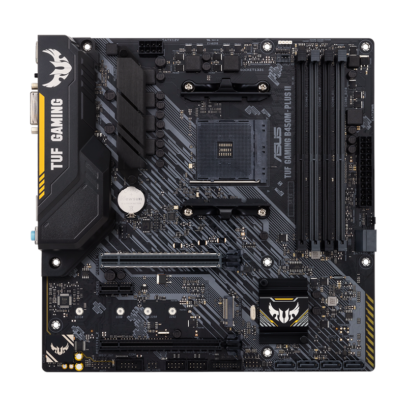 Tarjeta Madre (MoBo) B450M-PLUS II TUF GAMING, 4x DIMM DDR4 (Max 128GB RAM), 1x HDMI / 1x DVI-D, Micro ATX, Socket AMD AM4, ASUS 90MB1620-M0AAY0