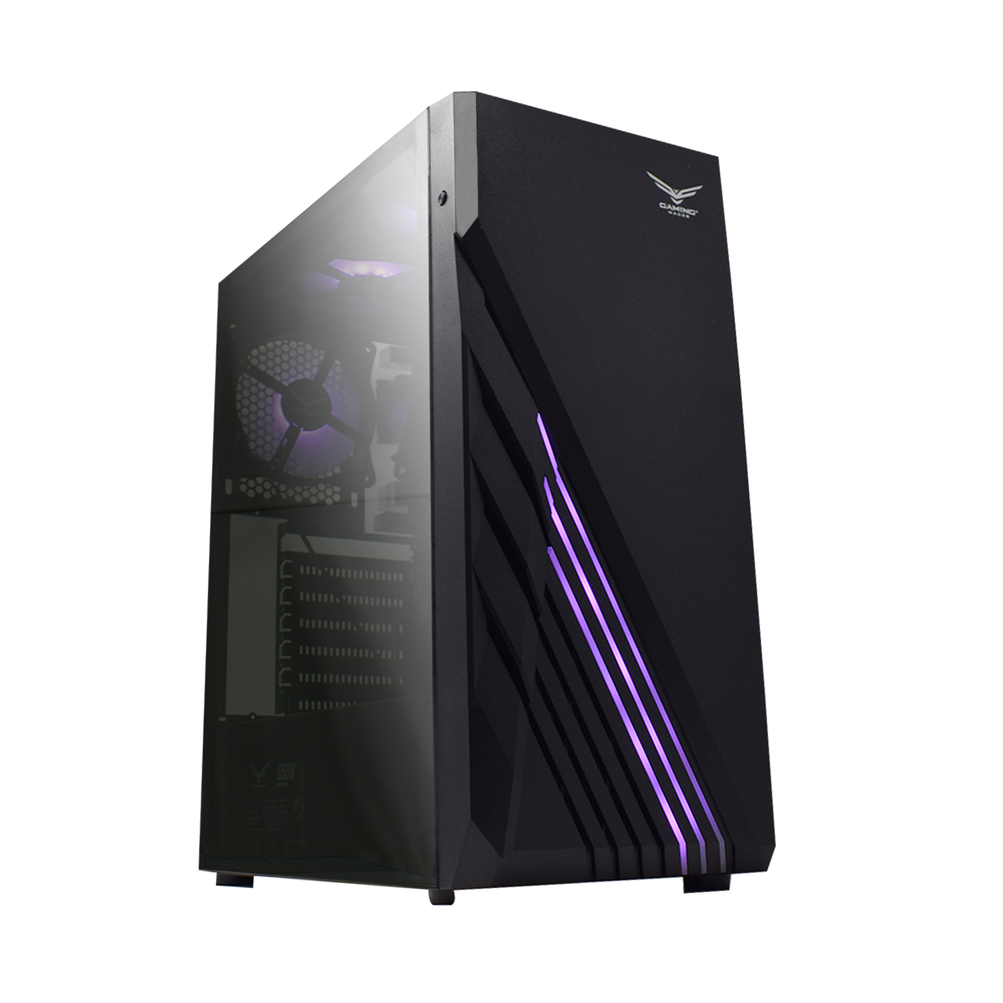 Gabinete Gamer Modelo ZION, ATX, Full-Tower, Ventana Lateral de Cristal Templado, 2 Ventiladores Superiores, No Incluye Fuente de Poder, NACEB NA-0612