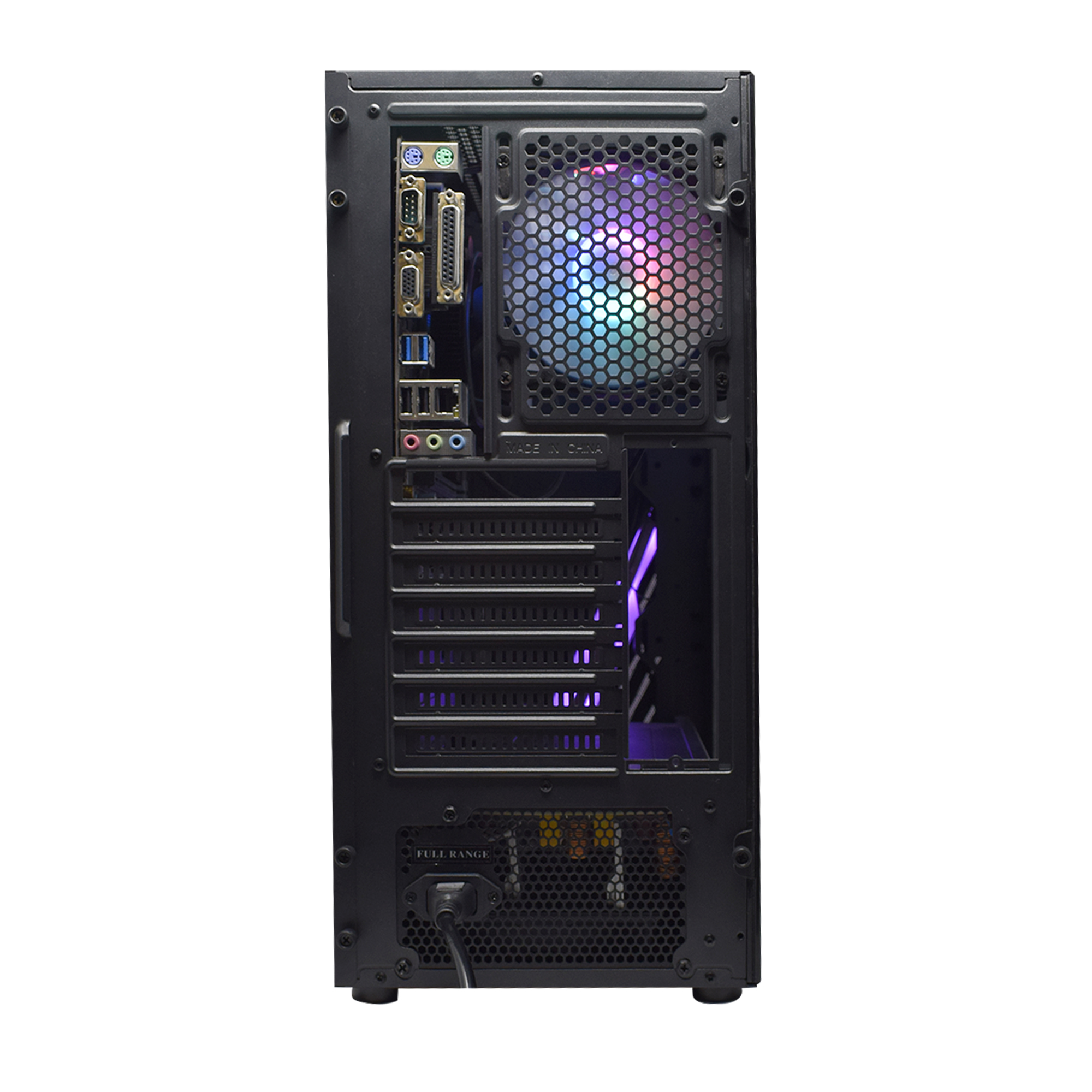 Gabinete Gamer Modelo ZION, ATX, Full-Tower, Ventana Lateral de Cristal Templado, 2 Ventiladores Superiores, No Incluye Fuente de Poder, NACEB NA-0612