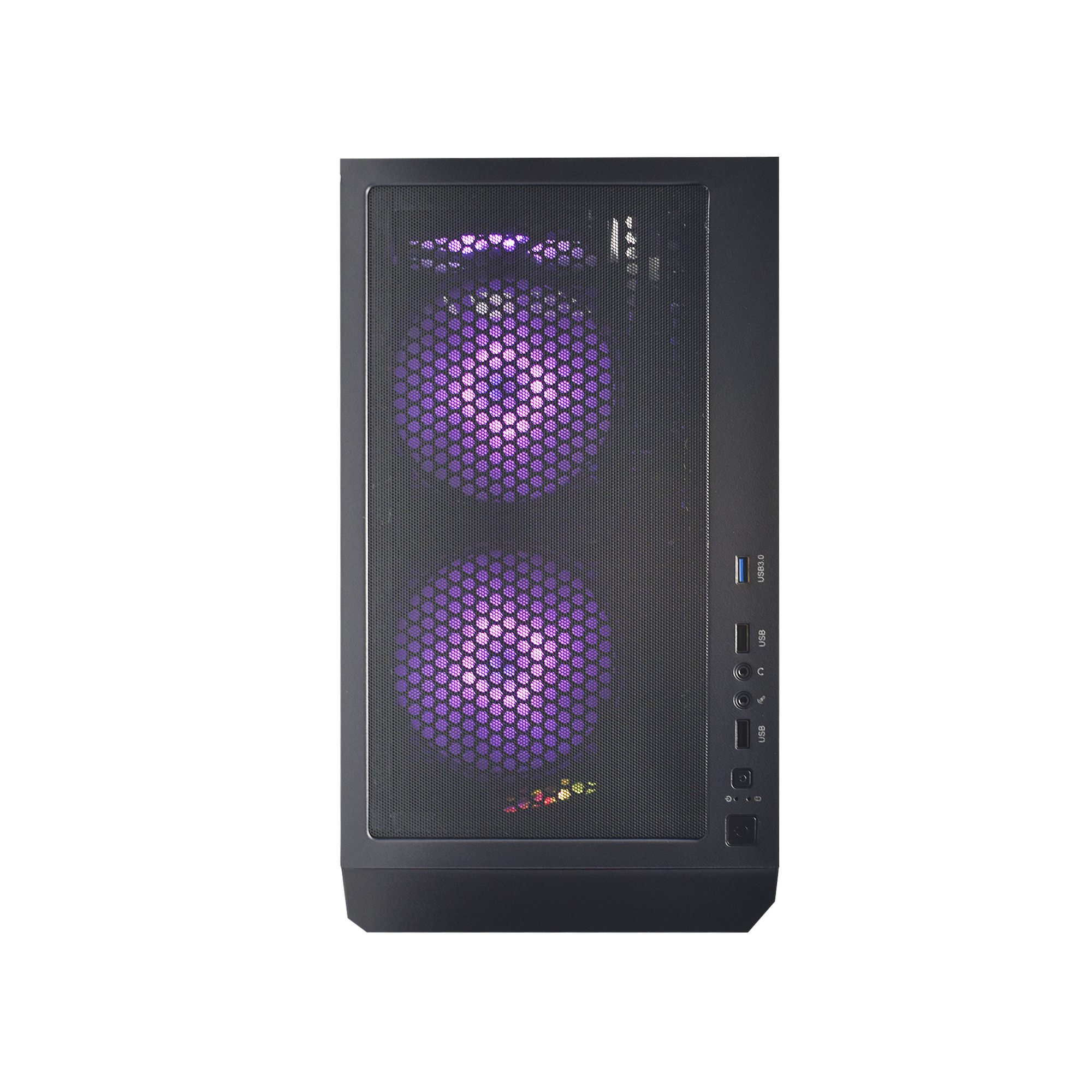 Gabinete Gamer Modelo ZION, ATX, Full-Tower, Ventana Lateral de Cristal Templado, 2 Ventiladores Superiores, No Incluye Fuente de Poder, NACEB NA-0612