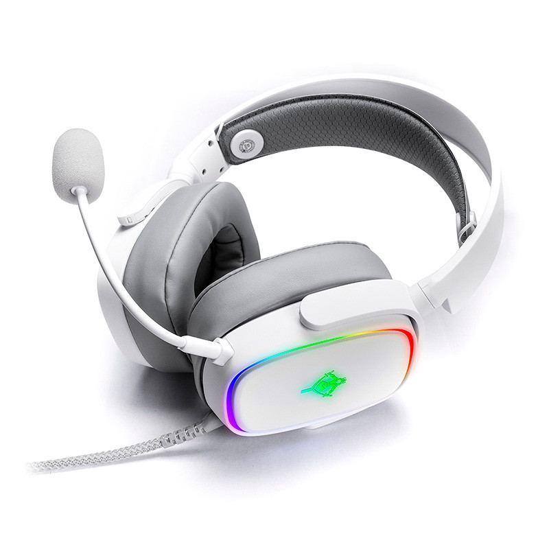Audífonos con Micrófono Gamer YEYIAN, Modelo Proud Serie 3500, Alámbrico ( USB), Iluminación RGB, Color Blanco, QIAN YDG-33406