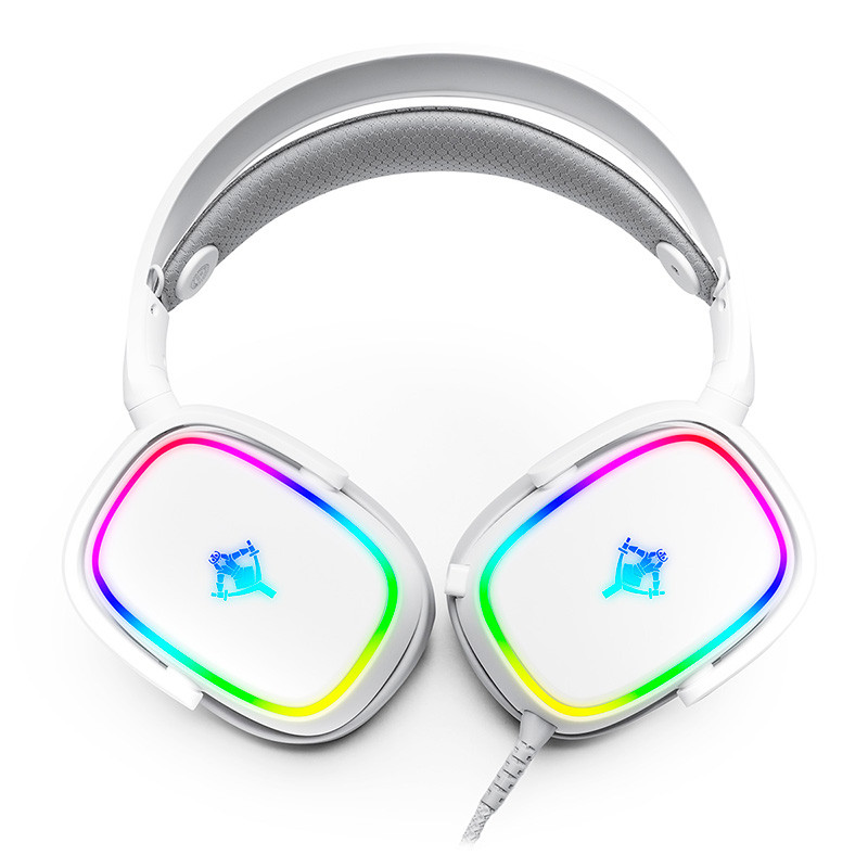 Audífonos con Micrófono Gamer YEYIAN, Modelo Proud Serie 3500, Alámbrico ( USB), Iluminación RGB, Color Blanco, QIAN YDG-33406
