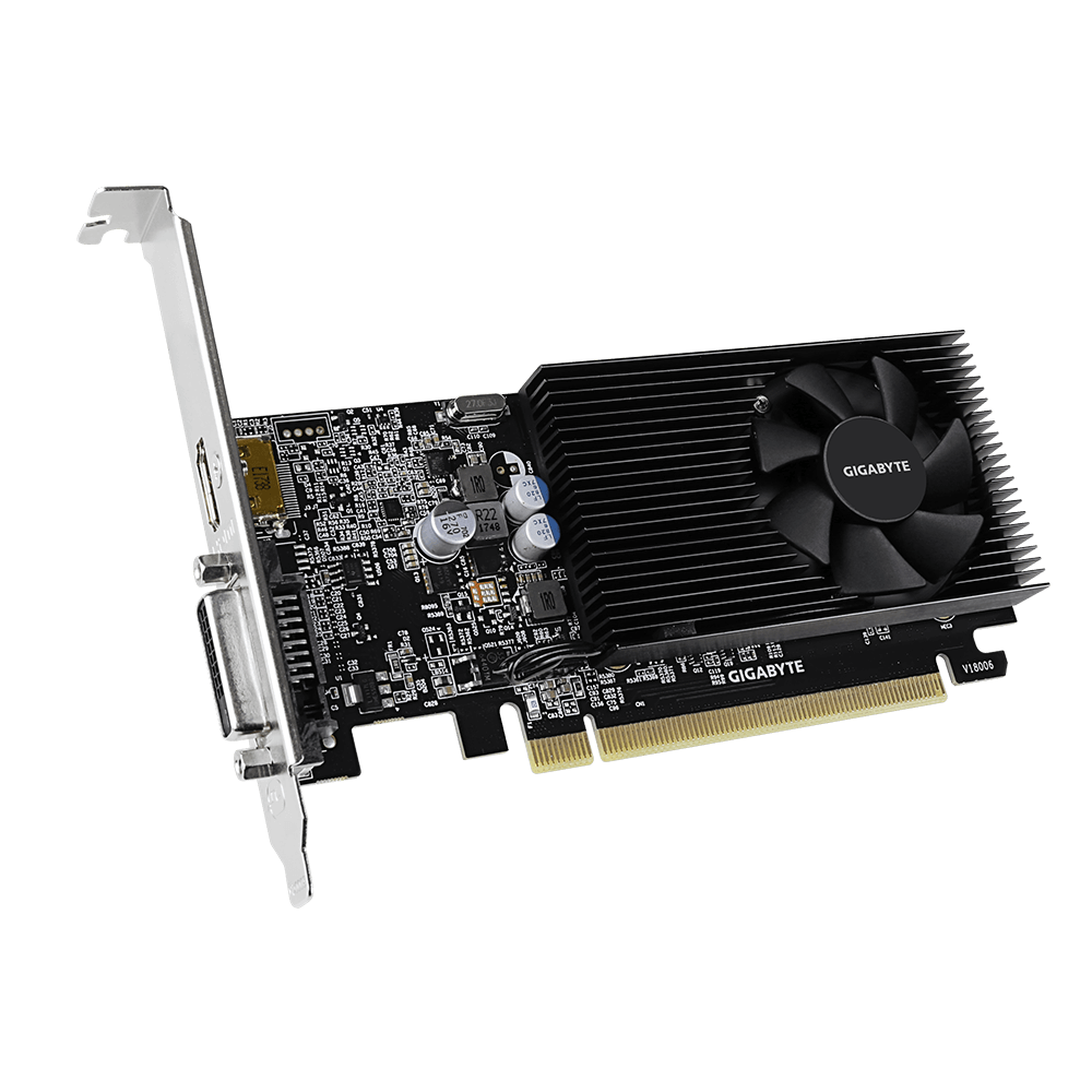 Tarjeta de Video NVIDIA GeForce GT 1030, 2GB DDR4, 1xHDMI, 1xDVI-D, Low Profile, GIGABYTE GV-N1030D4-2GL 