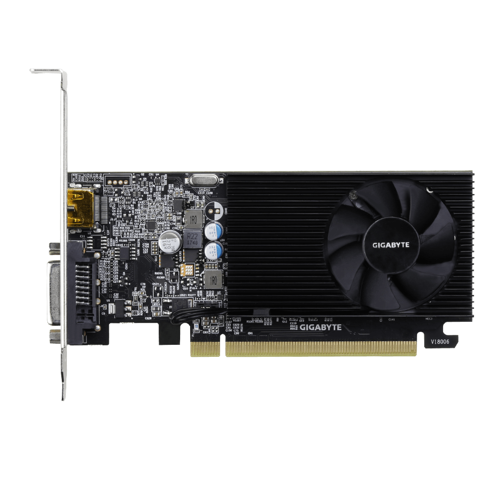 Tarjeta de Video NVIDIA GeForce GT 1030, 2GB DDR4, 1xHDMI, 1xDVI-D, Low Profile, GIGABYTE GV-N1030D4-2GL 