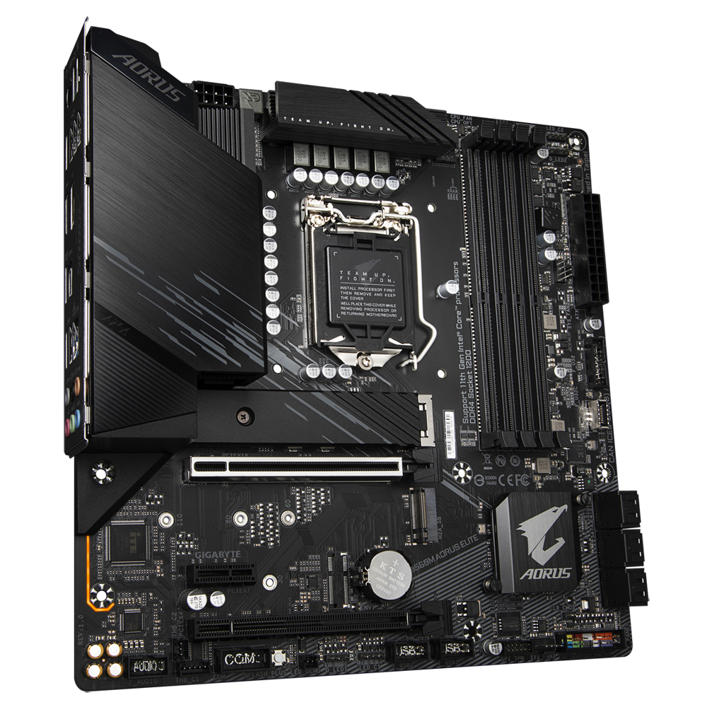 Tarjeta Madre (Mobo) B560  AORUS ELITE, ChipSet AMD B450, LGA 1200 )11va y 10ma Generación), 4xDDR4, Audio HD, Red, USB 3.0, SATA 3.0, ATX, GIGABYTE B560M AORUS ELITE