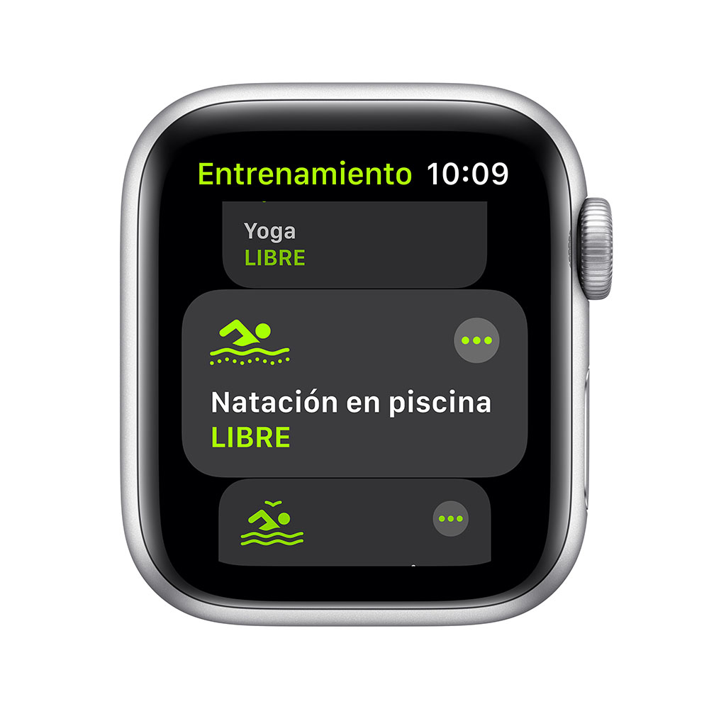 Apple Watch SE de 40mm con GPS, CPU Dual Core S6, Pantalla Retina OLED, Wi-Fi, BT 5.0, WatchOS 7, Incluye Correa Deportiva Blanca, Color Plata, APPLE MYDM2LZ/A