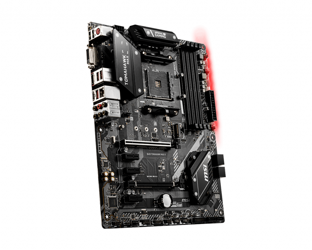 Tarjeta Madre (Mobo) Chipset AMD B450 TOMAHAWK MAX II, Socket AM4, Para AMD Ryzen 1ra / 2da / 3era Gen, 4x DDR4 (Max. 128GB), Integrado Audio HD, Red, USB 3.0, SATA 3.0, ATX, ASROCK MSI 911-7C02-034