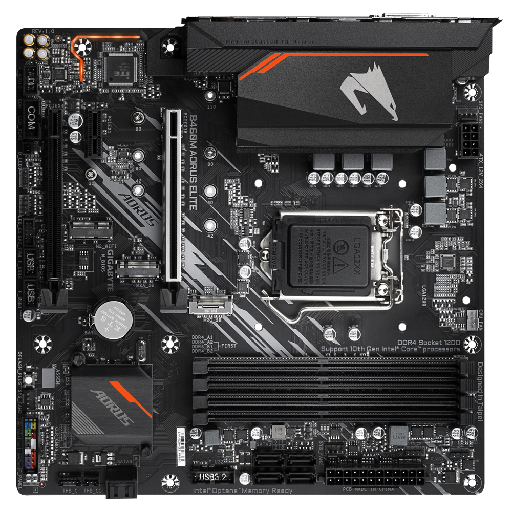 Tarjeta Madre (Mobo) B560  AORUS ELITE, ChipSet AMD B450, LGA 1200 (11va y 10ma Generación), 4xDDR4, Audio HD, Red, USB 3.0, SATA 3.0, ATX, GIGABYTE B560M AORUS ELITE (copia)