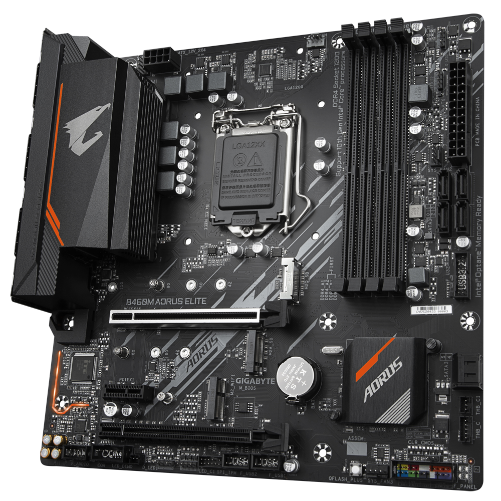 Tarjeta Madre (Mobo) B560  AORUS ELITE, ChipSet AMD B450, LGA 1200 (11va y 10ma Generación), 4xDDR4, Audio HD, Red, USB 3.0, SATA 3.0, ATX, GIGABYTE B560M AORUS ELITE (copia)