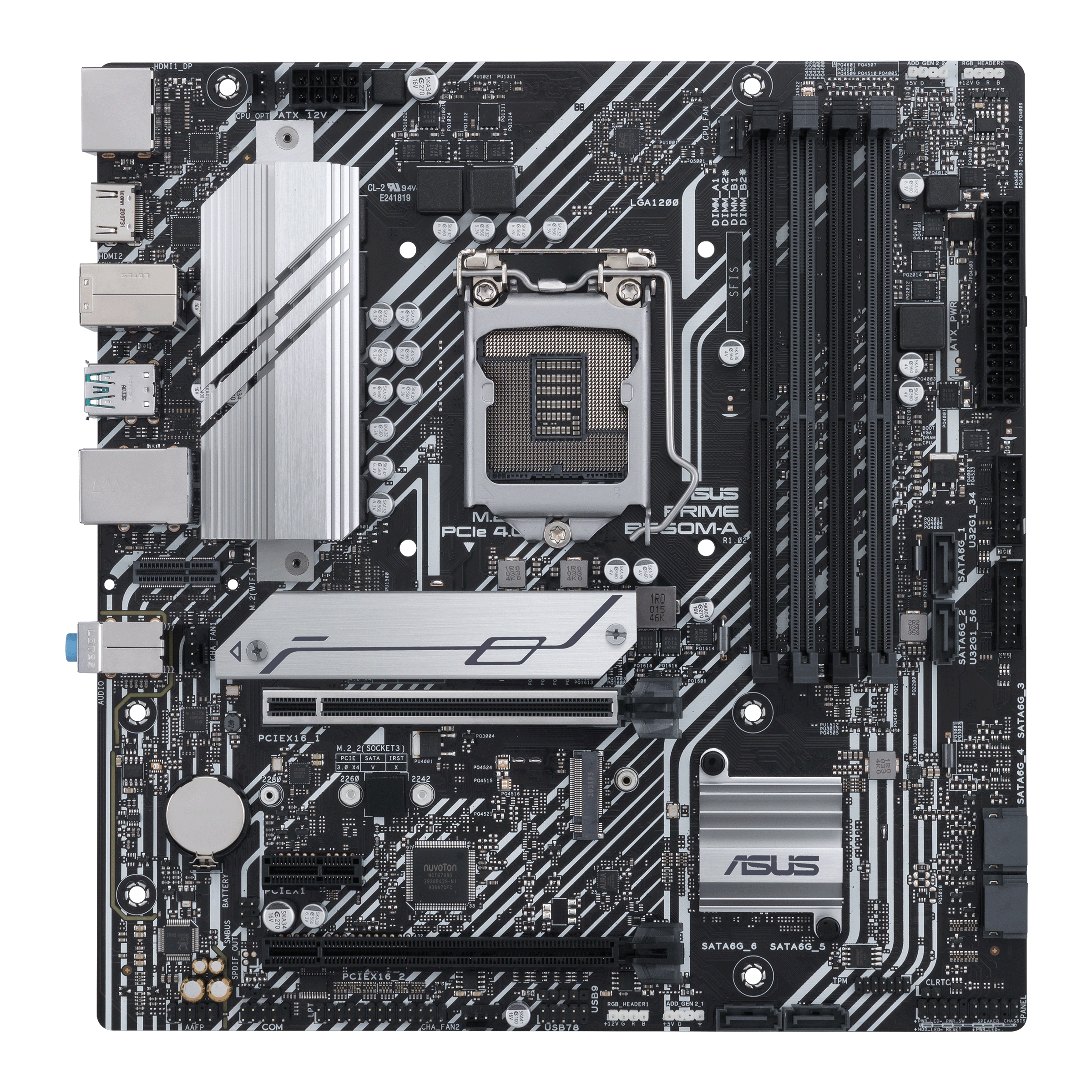 Tarjeta Madre (Mobo) B560M-A, LGA 1200 (11va y 10ma Generación), 4x DDR4, HD Audio, LAN Gigabyte, USB 3.2, SATA 3.0, ATX, ASUS 90MB17A0-M0AAY0