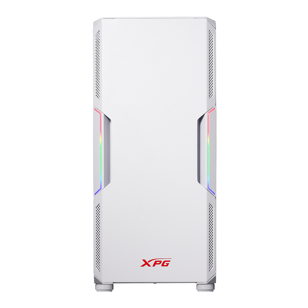 Gabinete Gamer Modelo XPG STARKER, Media Torre,  Panel Lateral Izquierdo de Cristal Templado, 2 Ventiladores Incluidos, Iluminación ARGB, No Incluye Fuente de Poder, Color Blanco, ADATA STARKER-WHCWW