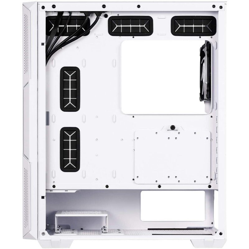 Gabinete Gamer Modelo XPG STARKER, Media Torre,  Panel Lateral Izquierdo de Cristal Templado, 2 Ventiladores Incluidos, Iluminación ARGB, No Incluye Fuente de Poder, Color Blanco, ADATA STARKER-WHCWW