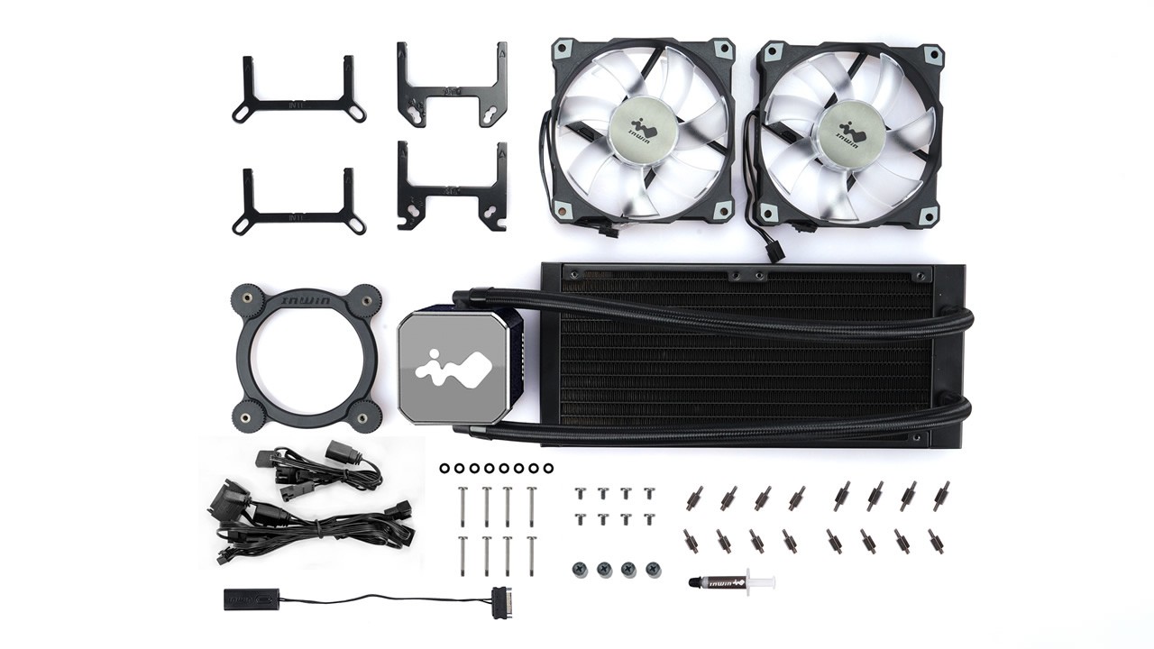 Sistema de Enfriamiento Líquido P/ CPU, Modelo SR24 PRO, Radiador 277 x 120mm, Ventiladores 2x 120mm (Incluidos), 500RPM - 2500RPM, IN WIN IW-LC-SR24PRO