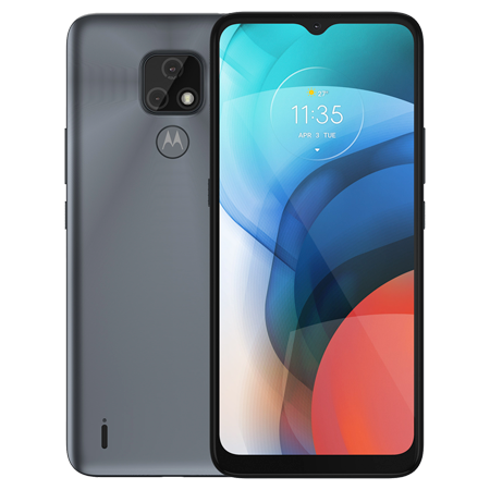 Smartphone Moto E7, CPU MediaTek Helio G25, RAM 2GB, Almacenamiento 32GB, LED Multi Touch 6.5" HD+, BT, Wi-Fi, 4G, Cámaras Principales 48MP / 5MP, Android 10, Color Gris Mineral, MOTOROLA MOTOE732/2-G