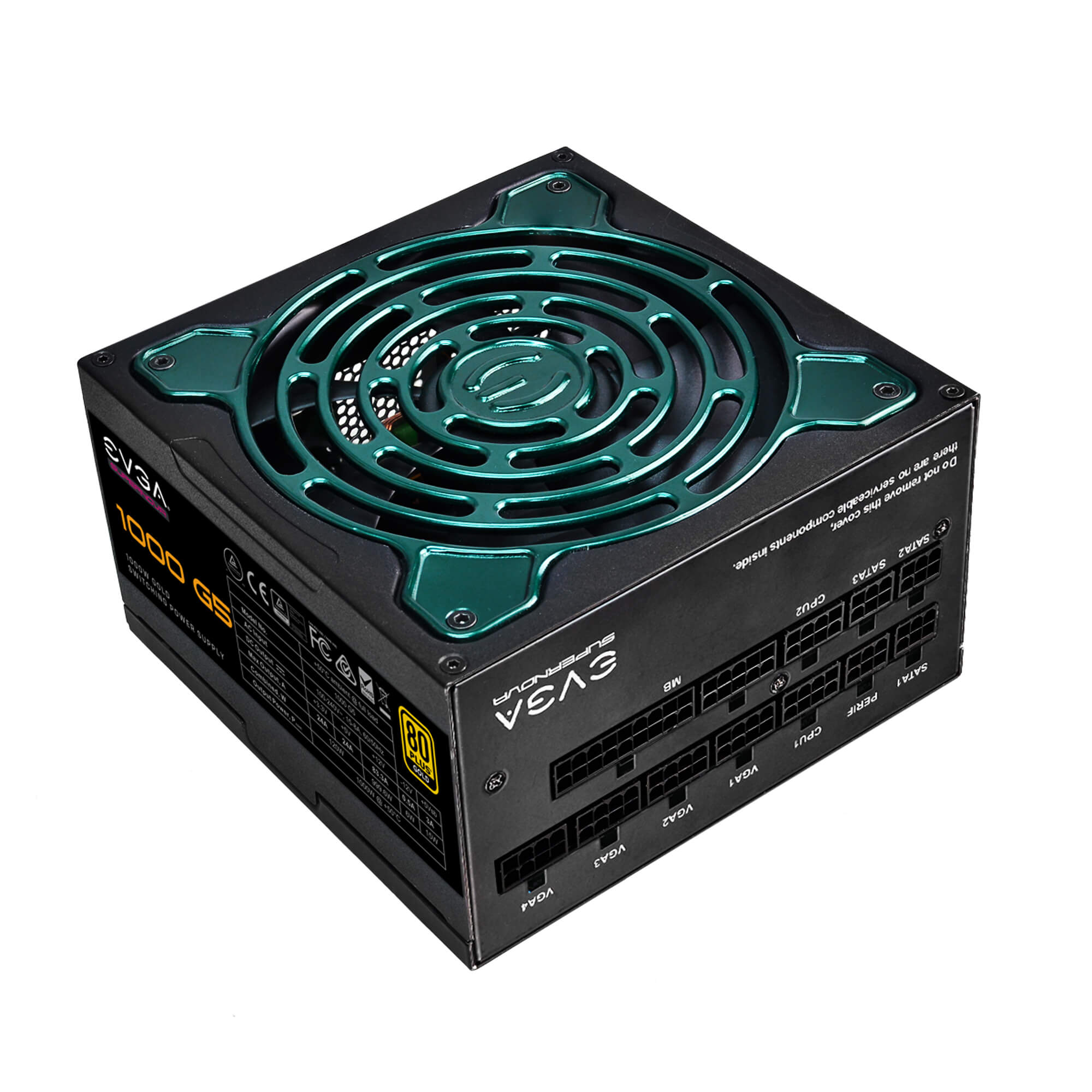 Fuente de Poder Certificada SuperNOVA 1000 G5, 1000W, ATX, 150mm, 80 Plus Gold, Modular, EVGA 220-G5-1000-X1