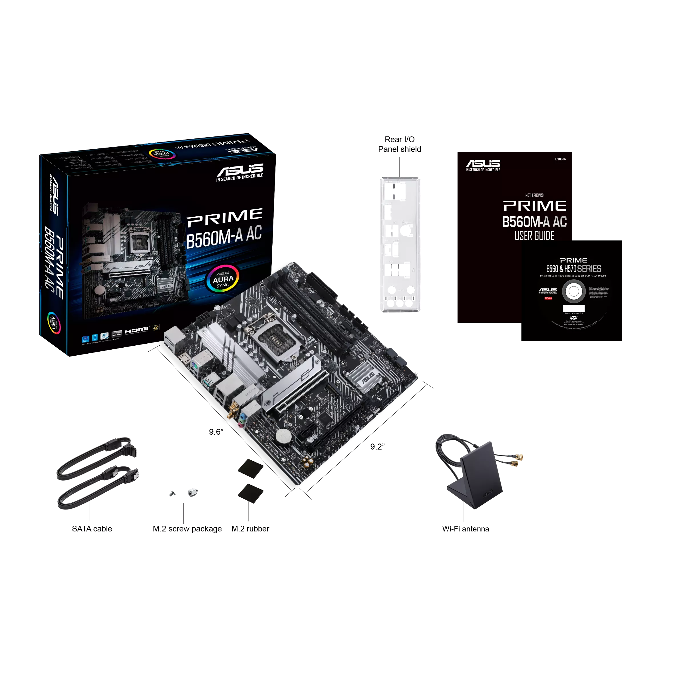 Tarjeta Madre (Mobo) B560M, LGA 1200 (11va y 10ma Generación), 4x DDR4, HD Audio, LAN Gigabyte, USB 3.2, SATA 3.0, ATX, GIGABYTE B560M-A AC